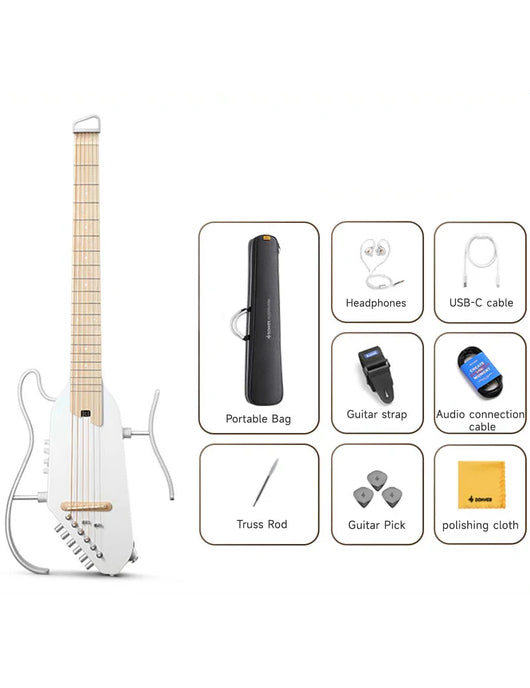 Donner HUSH™ PRO Acoustic-Electric Travel Guitar Kit – Guitarstore.ae