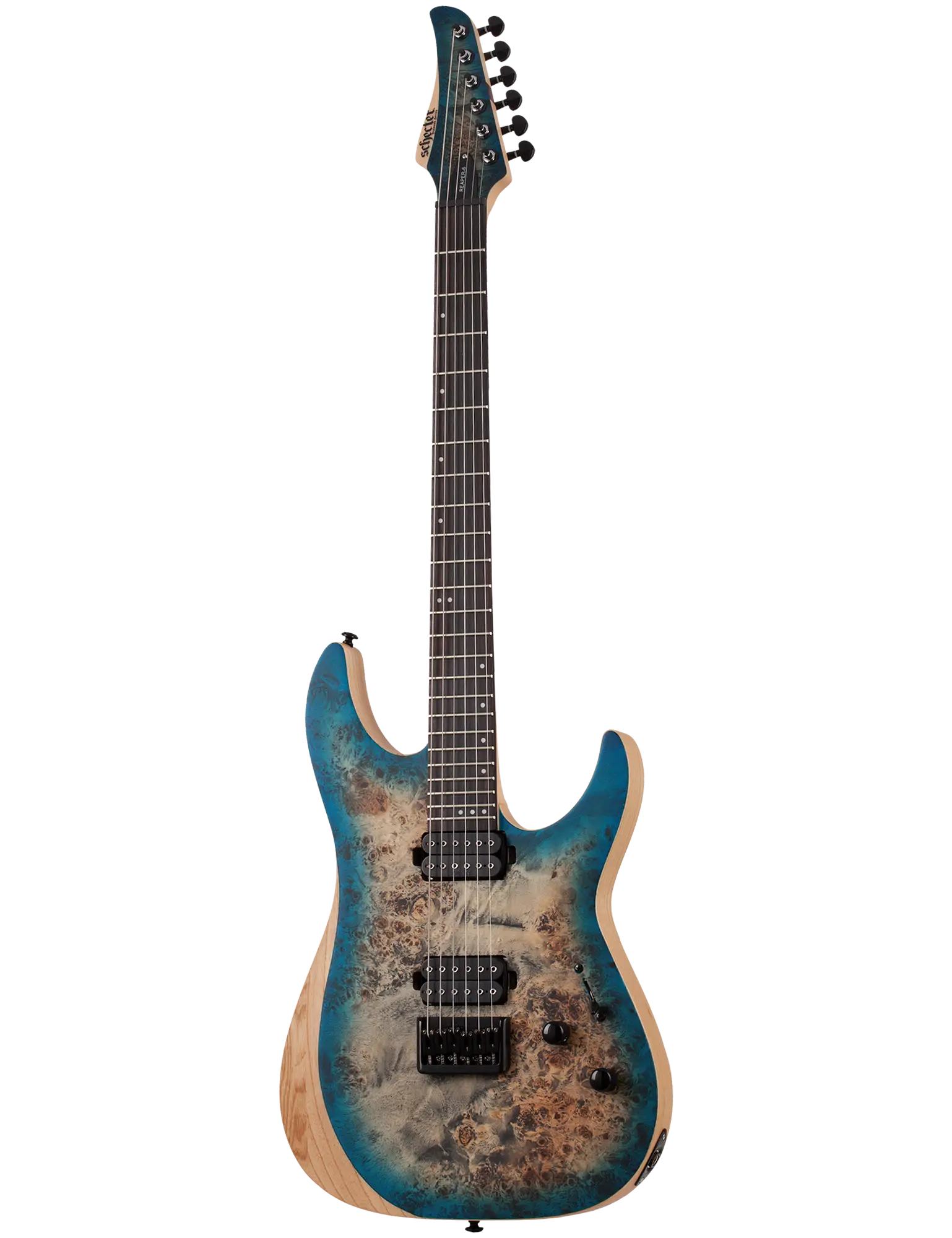 ギター Schecter Reaper-6 - Satin Sky Burst Schecter 1501-SHC Reaper-6 Electric Guitar-Satin Sky Burst