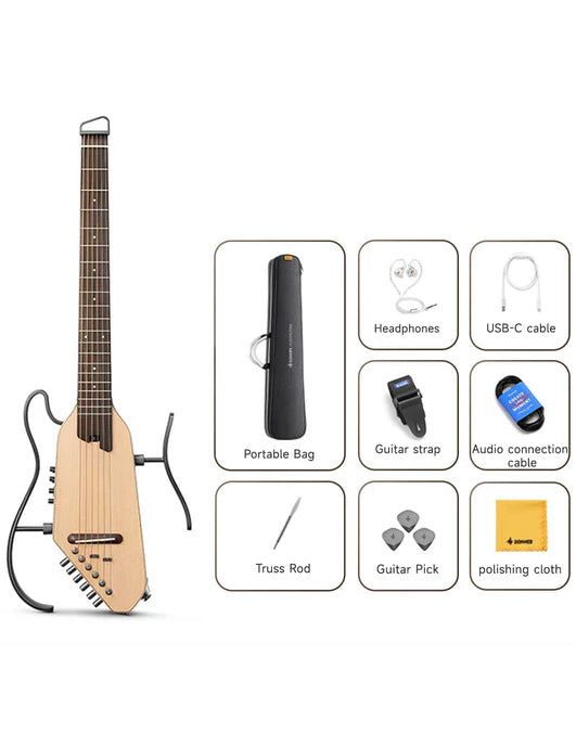 Donner HUSH™ PRO Acoustic-Electric Travel Guitar Kit