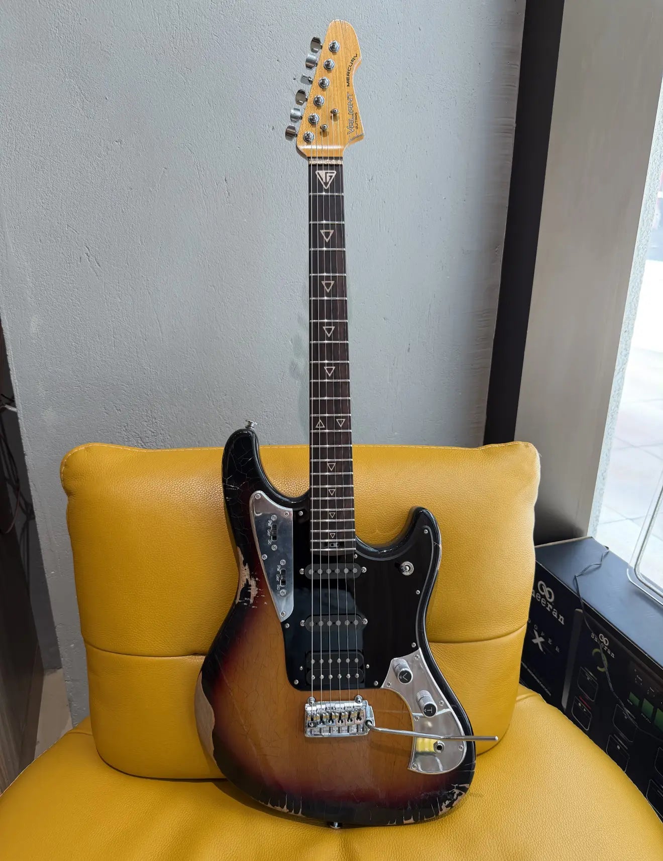 Valiant Mercury Distressed Sunburst Tremolo Version