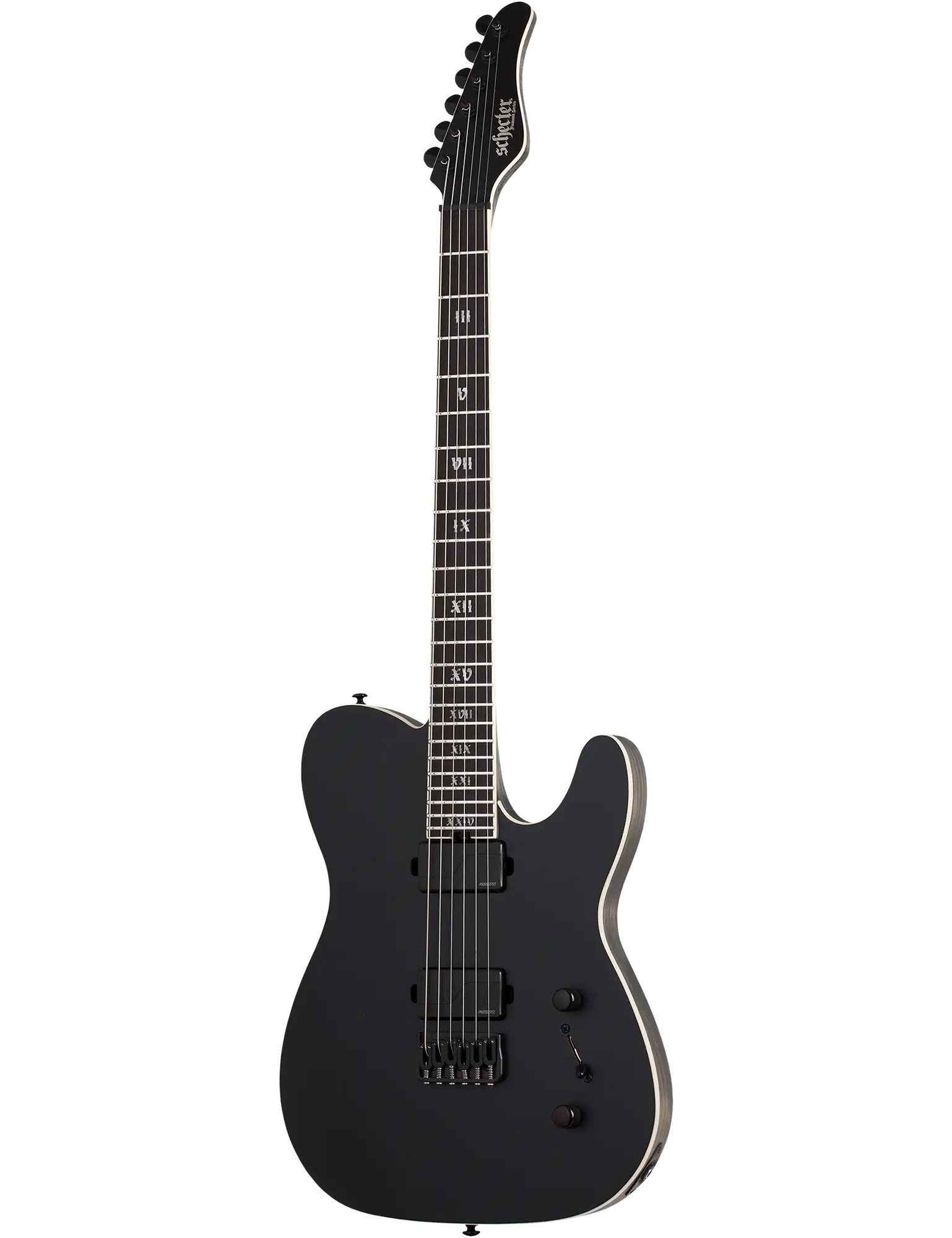 Schecter PT SLS Elite Evil Twin Electric Guitar - Satin Black