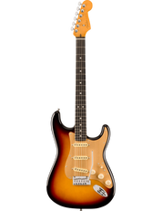 Fender American Ultra II Stratocaster in Ultraburst finish featuring contoured body and maple neck