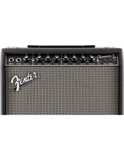 Fender Champion II 50 amplifier angled view with control knobs and grille cloth design