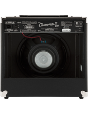 Fender Champion II 50 amplifier rear view showing speaker and input/output section
