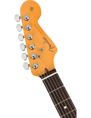 Fender Cory Wong Stratocaster headstock with locking tuners and vintage-style logo