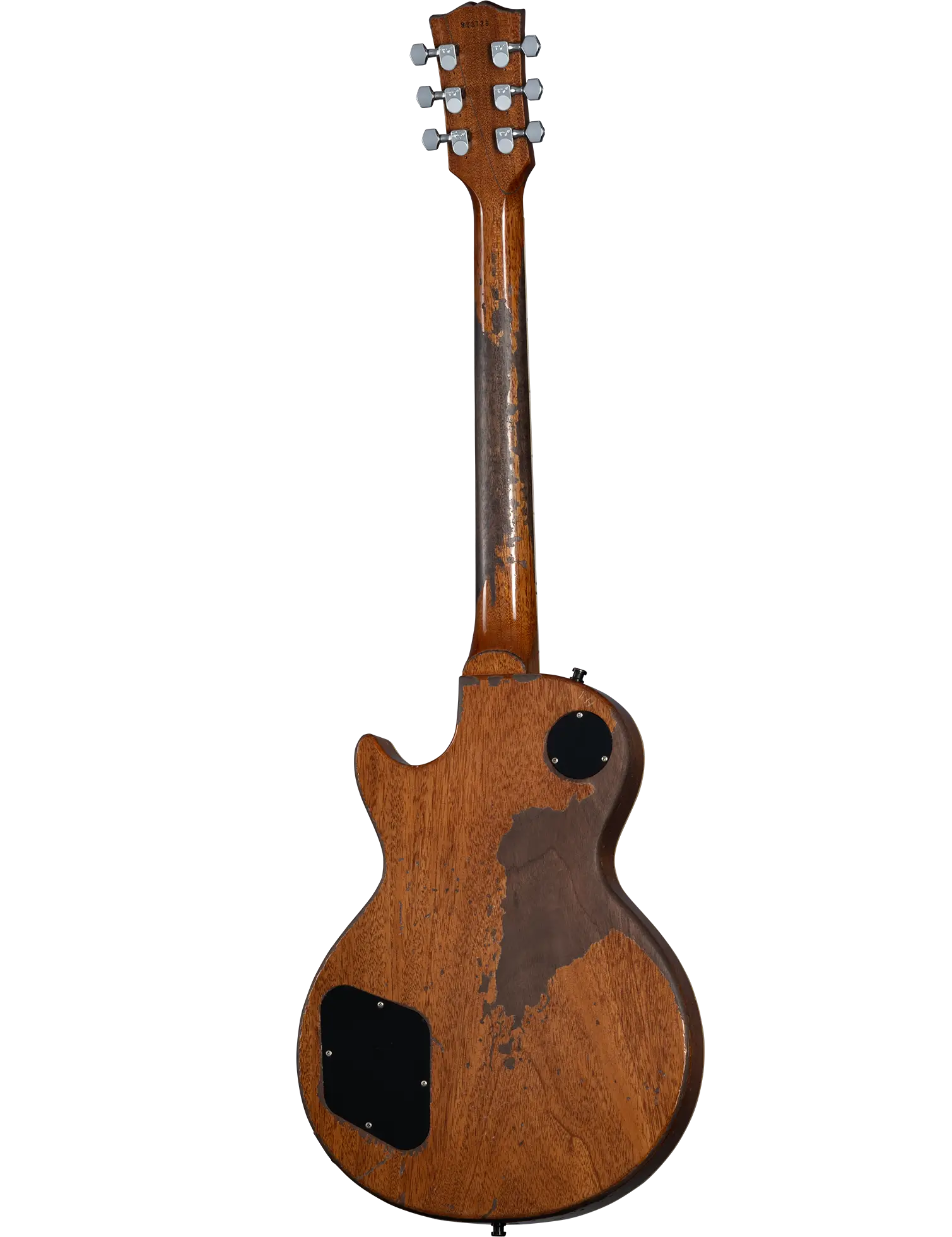 Gibson Kirk Hammett Greeny Les Paul electric guitar back view.