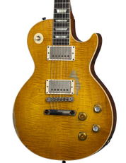 Gibson Kirk Hammett Greeny 1959 Les Paul Standard in Greeny Burst front view.