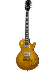 Full view of Gibson Kirk Hammett Greeny Les Paul Standard guitar.