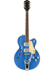 Gretsch G2420T Streamliner in Fairlane Blue with Bigsby tailpiece and Broad’Tron humbuckers, front view