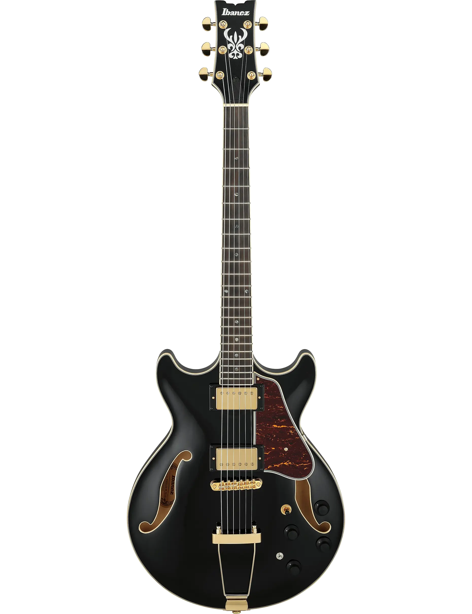 Ibanez AMH90 Artcore Expressionist hollow-body electric guitar in Black finish.