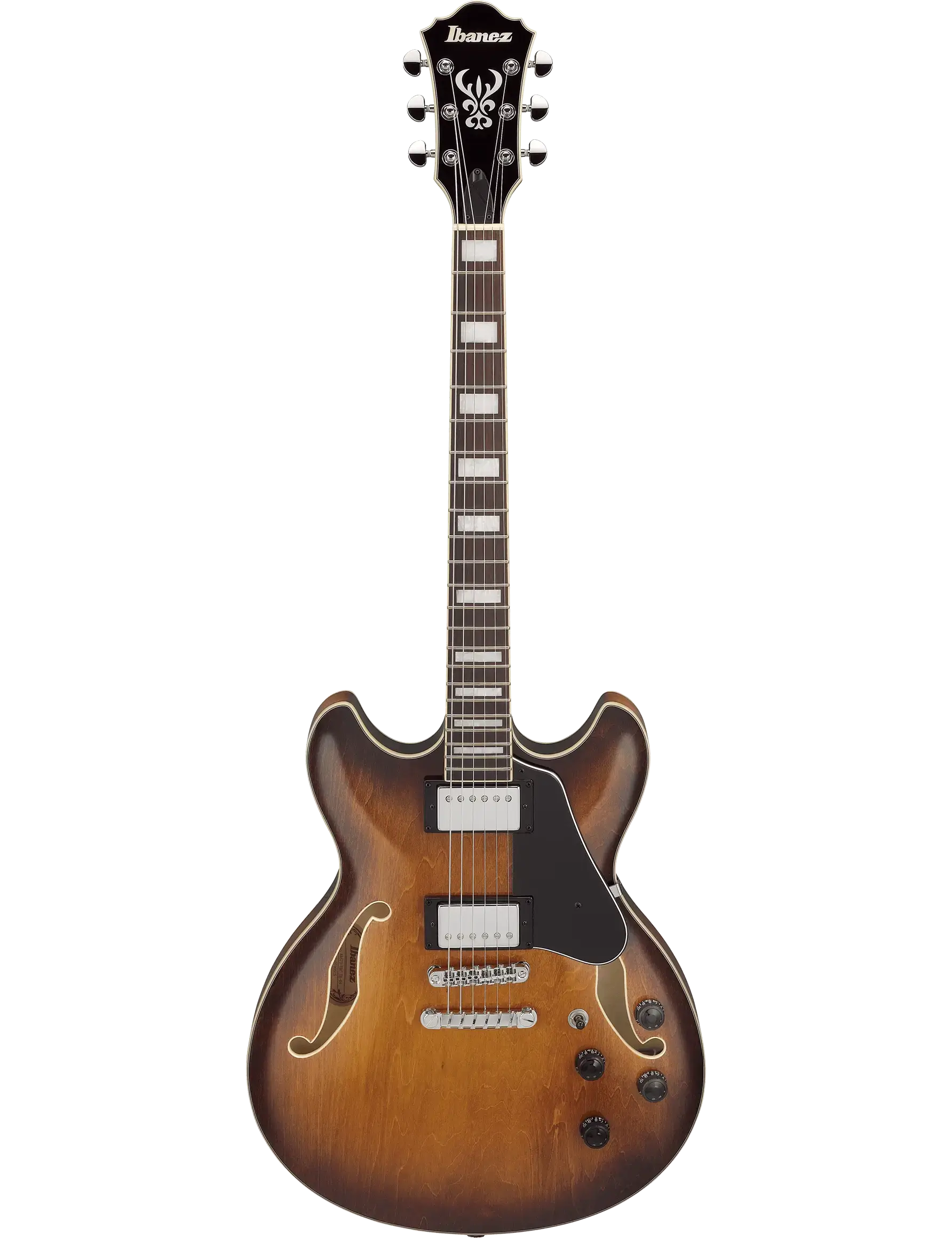 Ibanez AS73 semi-hollow electric guitar in Tobacco Brown finish.