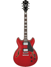 Ibanez AS73 semi-hollow electric guitar in Transparent Cherry Red finish.