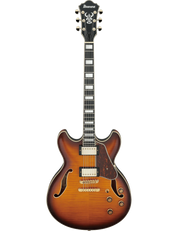 Ibanez AS93FM Artcore Expressionist semi-hollow electric guitar in Violin Sunburst finish.