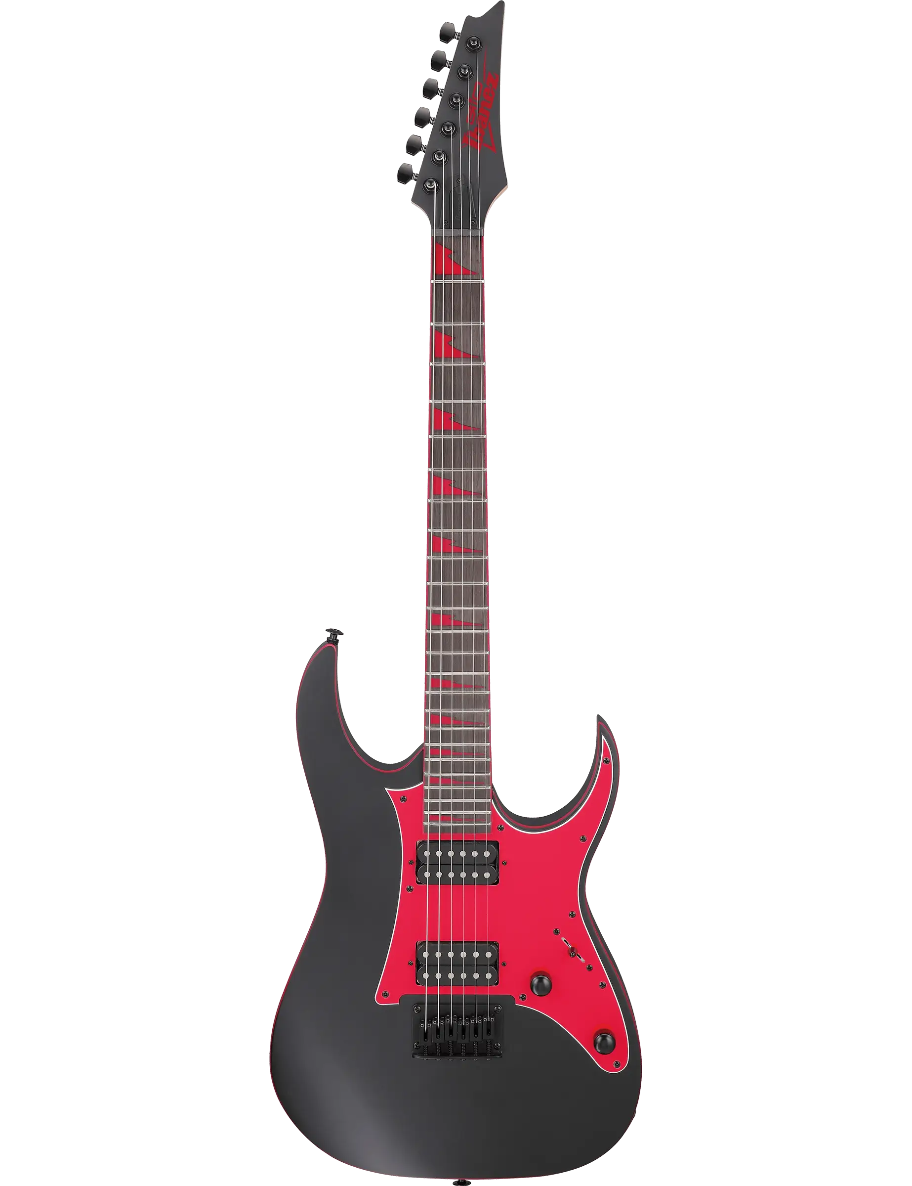 Ibanez GRG131DX electric guitar in Black Flat finish.