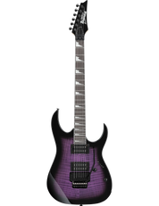 Ibanez GRG320FA electric guitar in Transparent Violet Sunburst finish.