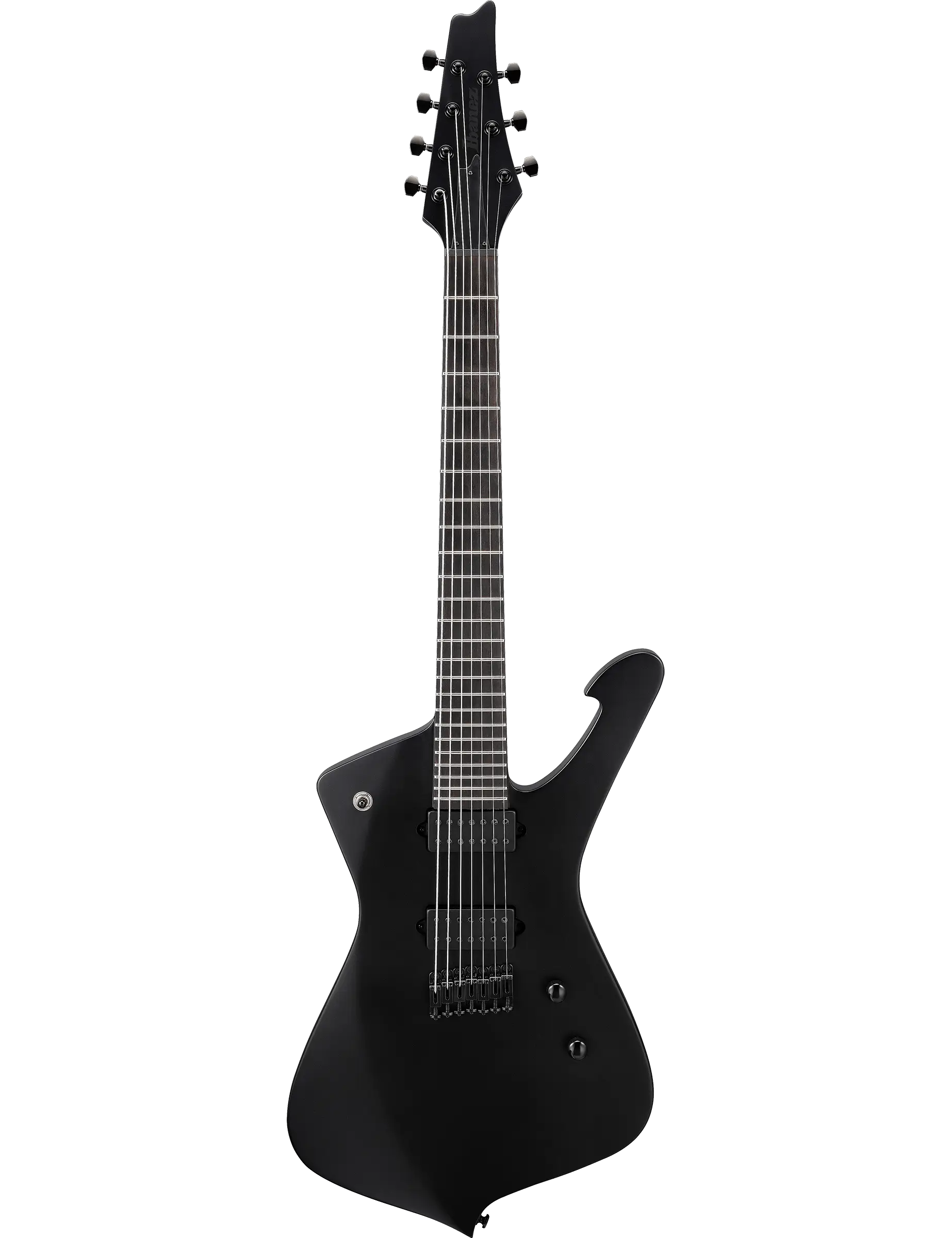 Ibanez ICTB721 7-string Iceman electric guitar in Black Flat finish.