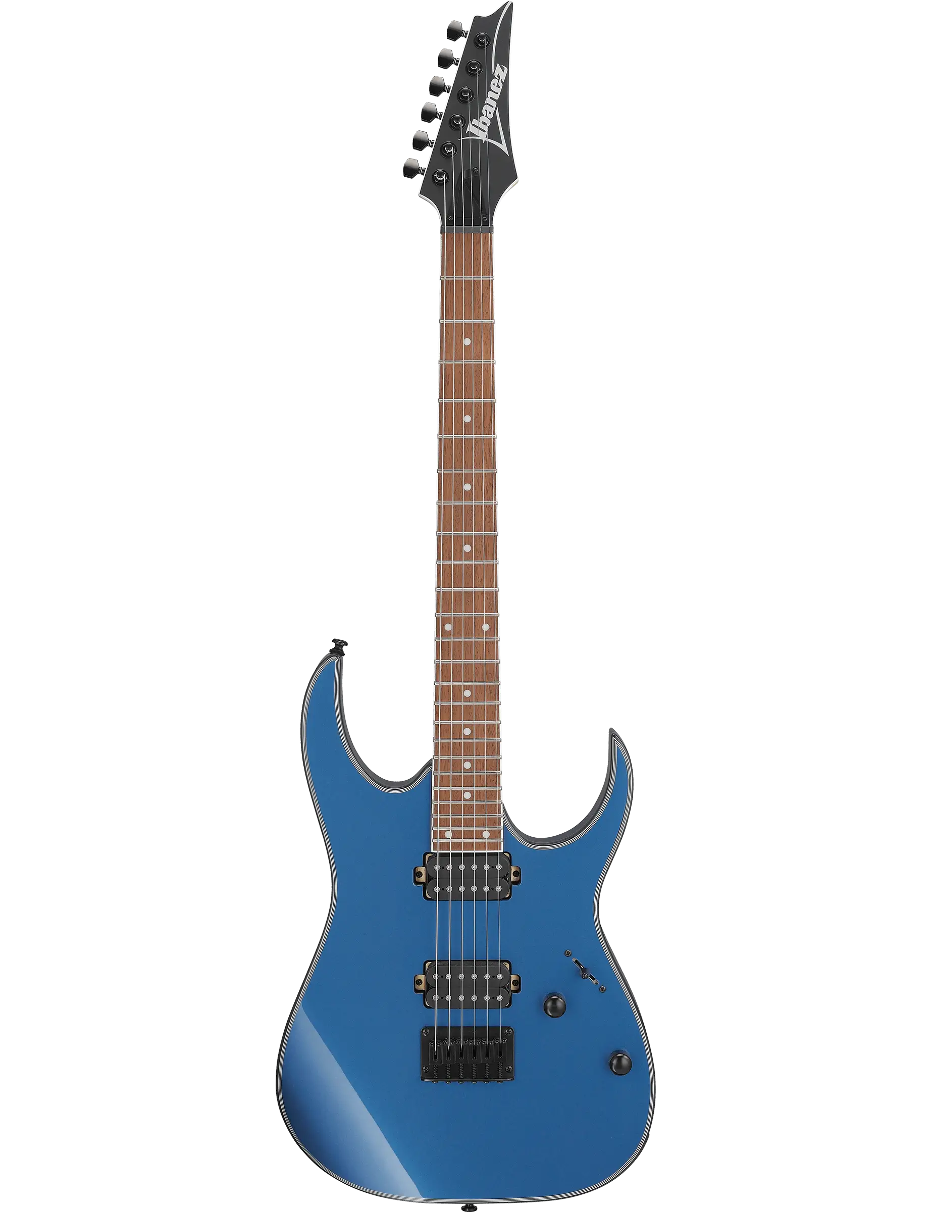 Ibanez RG421EX electric guitar in Prussian Blue Metallic finish.
