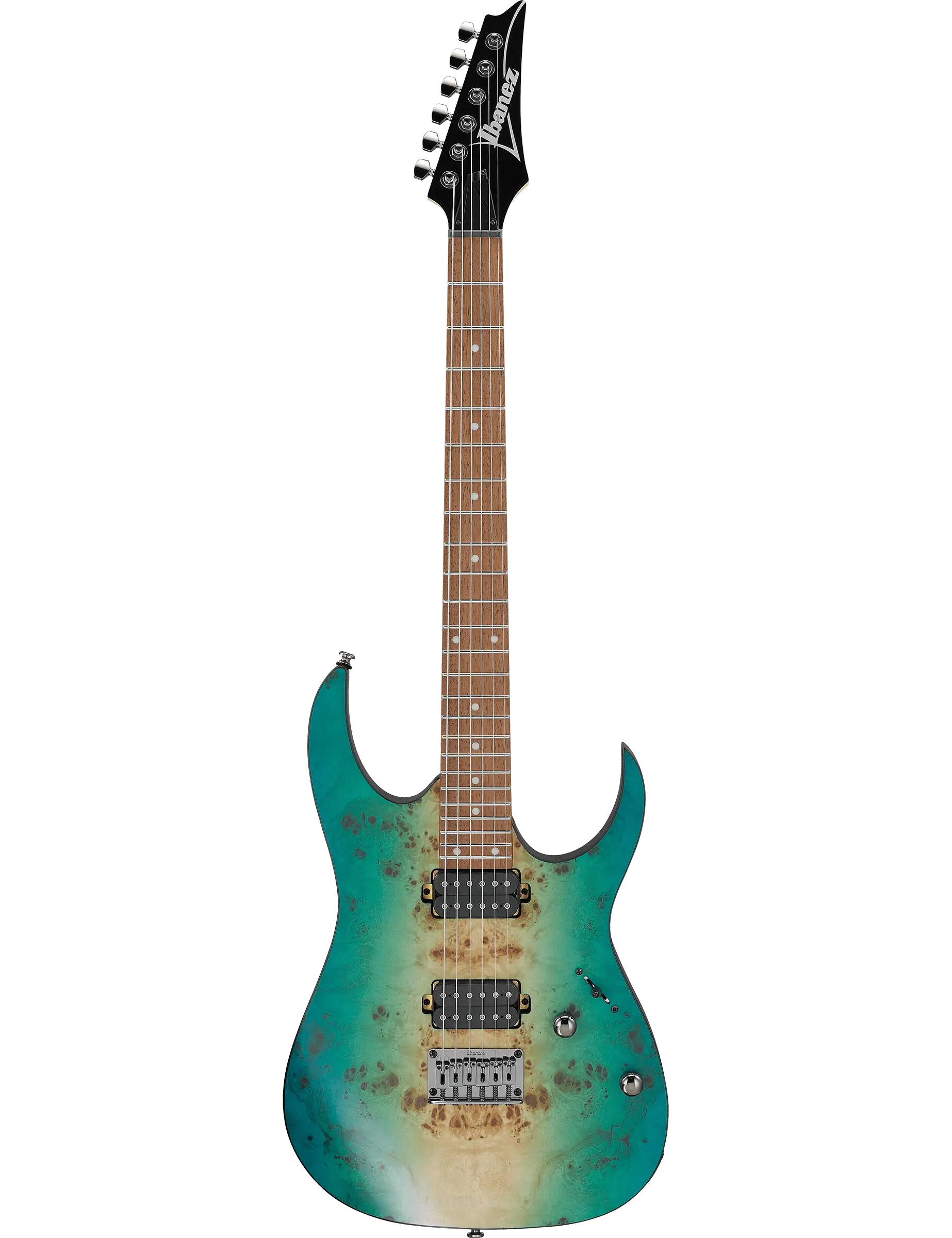 Ibanez RG421PB electric guitar in Caribbean Shoreline Flat finish.​