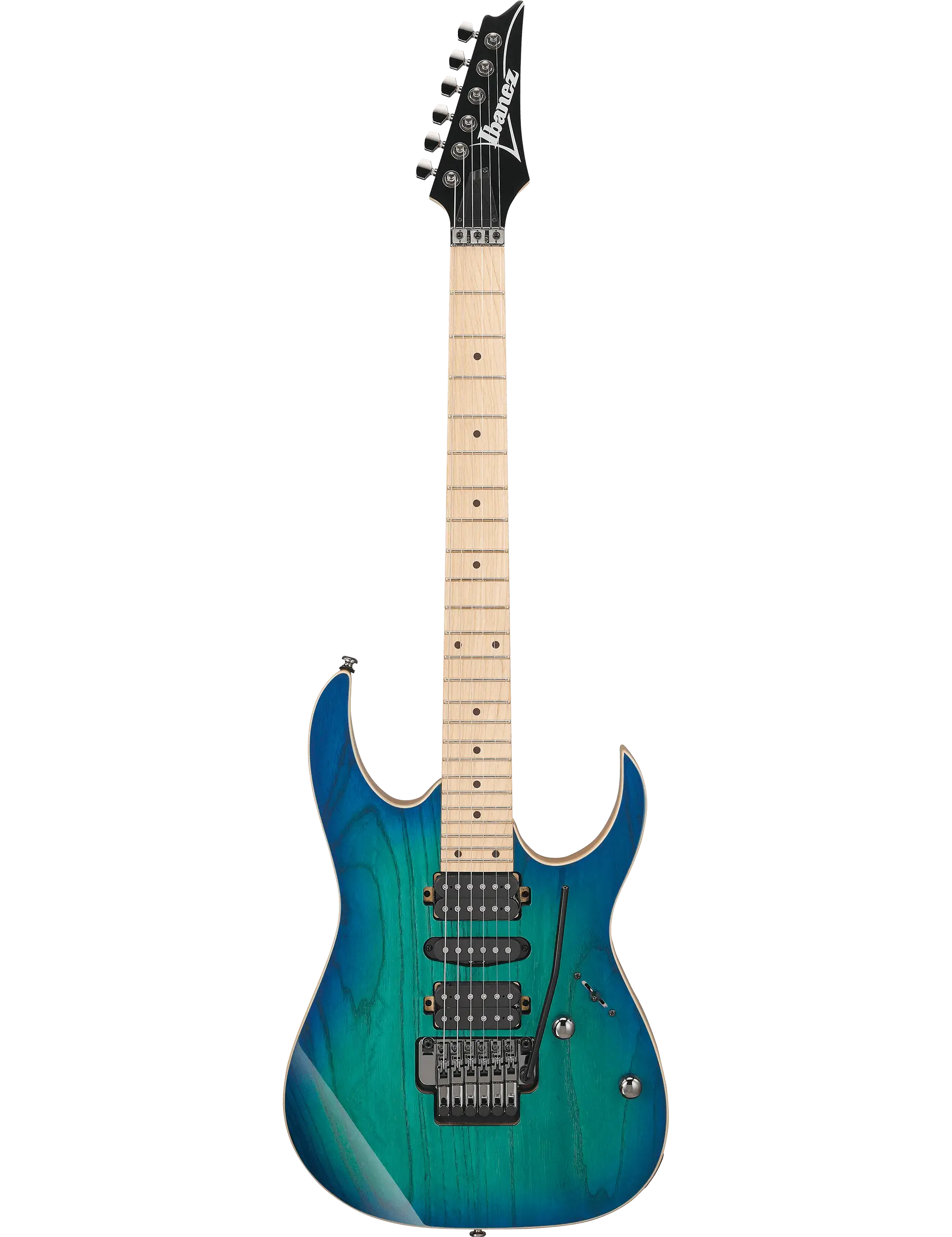 Ibanez RG470AHM electric guitar in Blue Moon Burst finish.