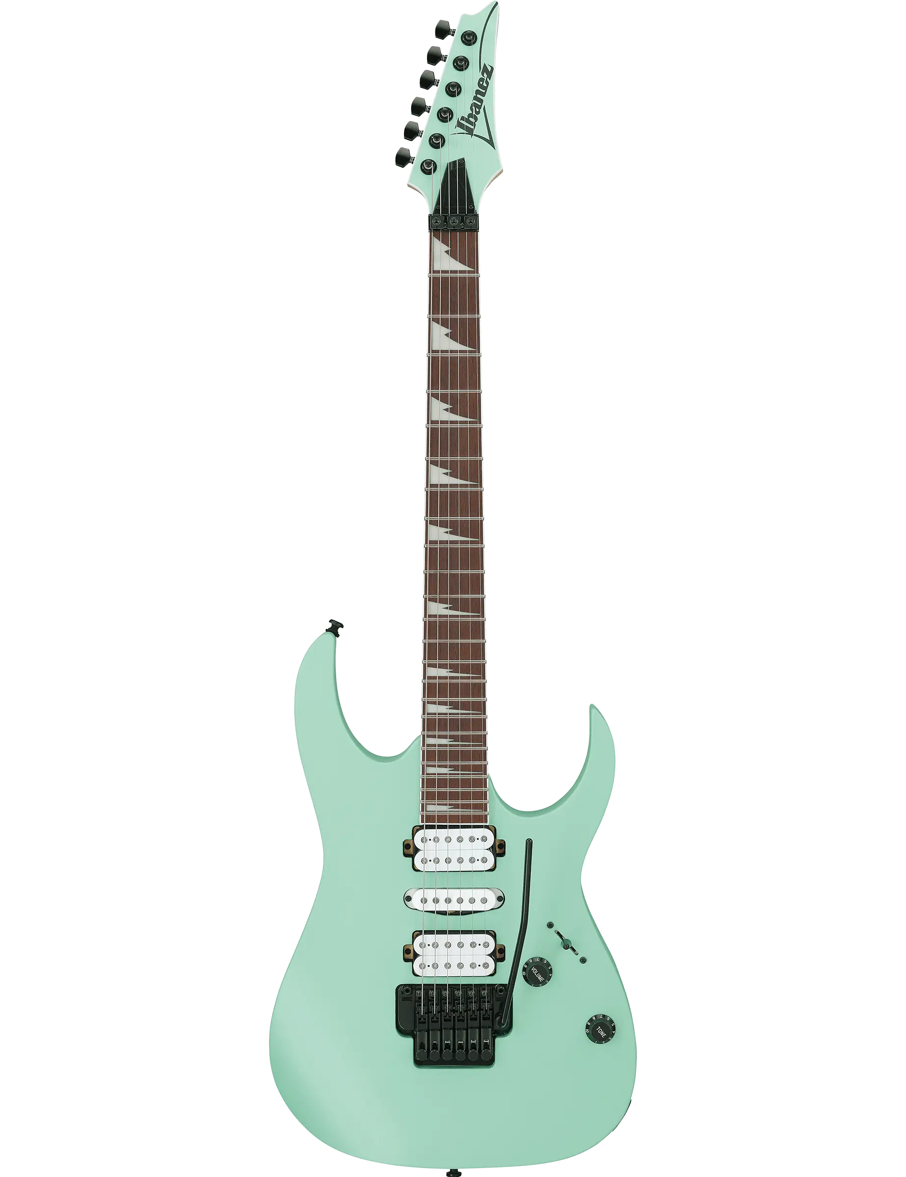 Ibanez RG470DX electric guitar in Sea Foam Green Matte finish.