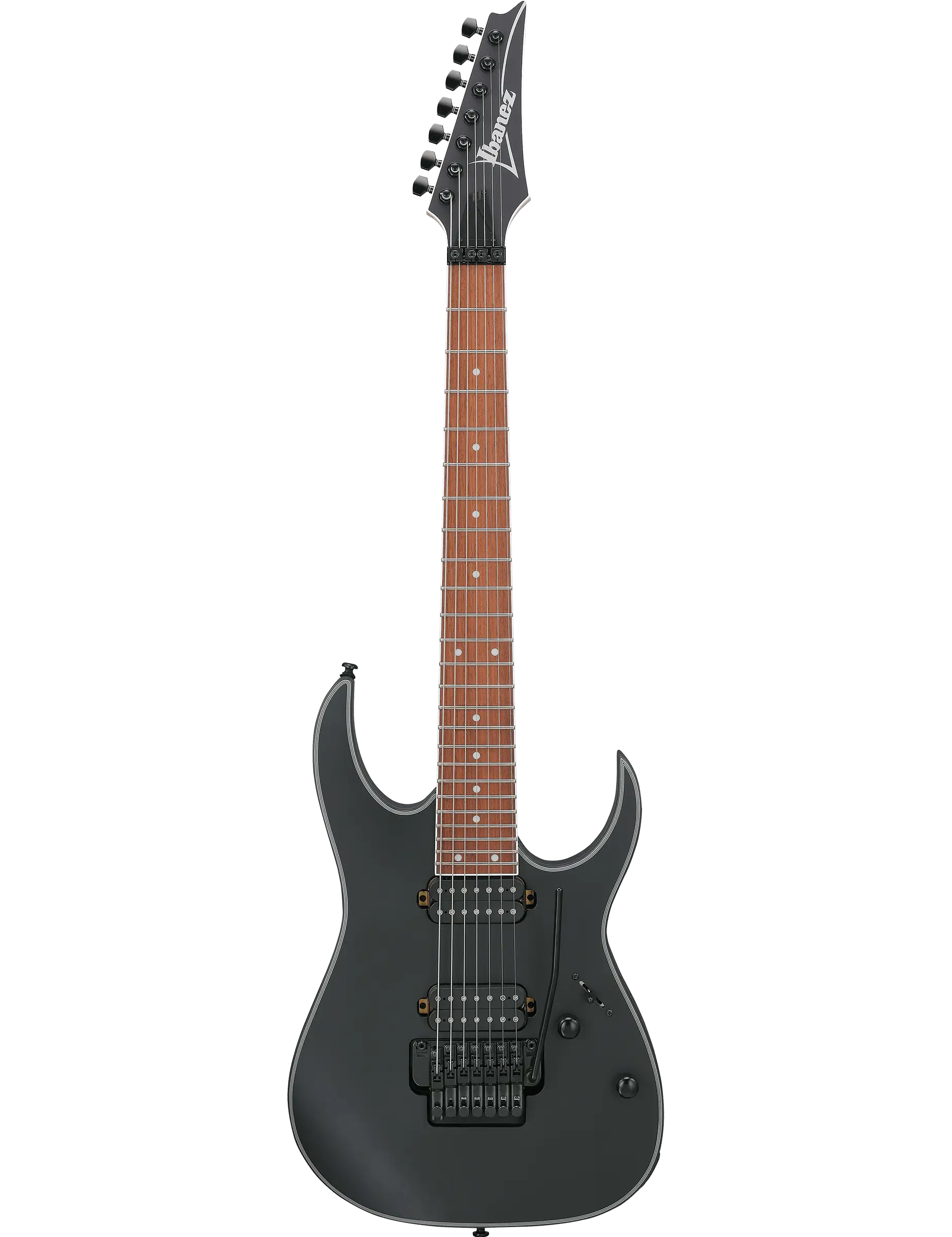 Ibanez RG7420EX 7-string electric guitar in Black Flat finish.