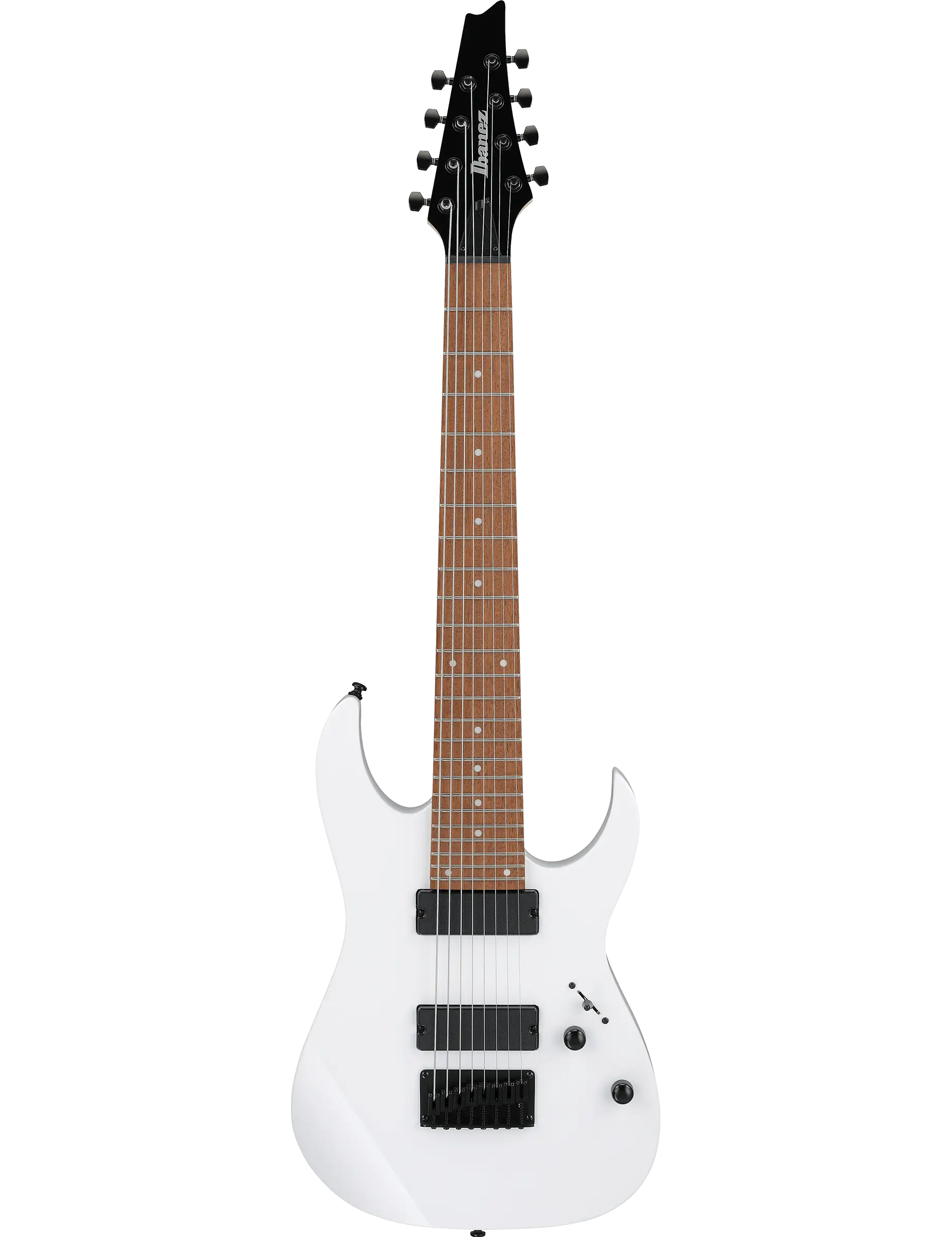 Ibanez RG8 8-string electric guitar in White finish.