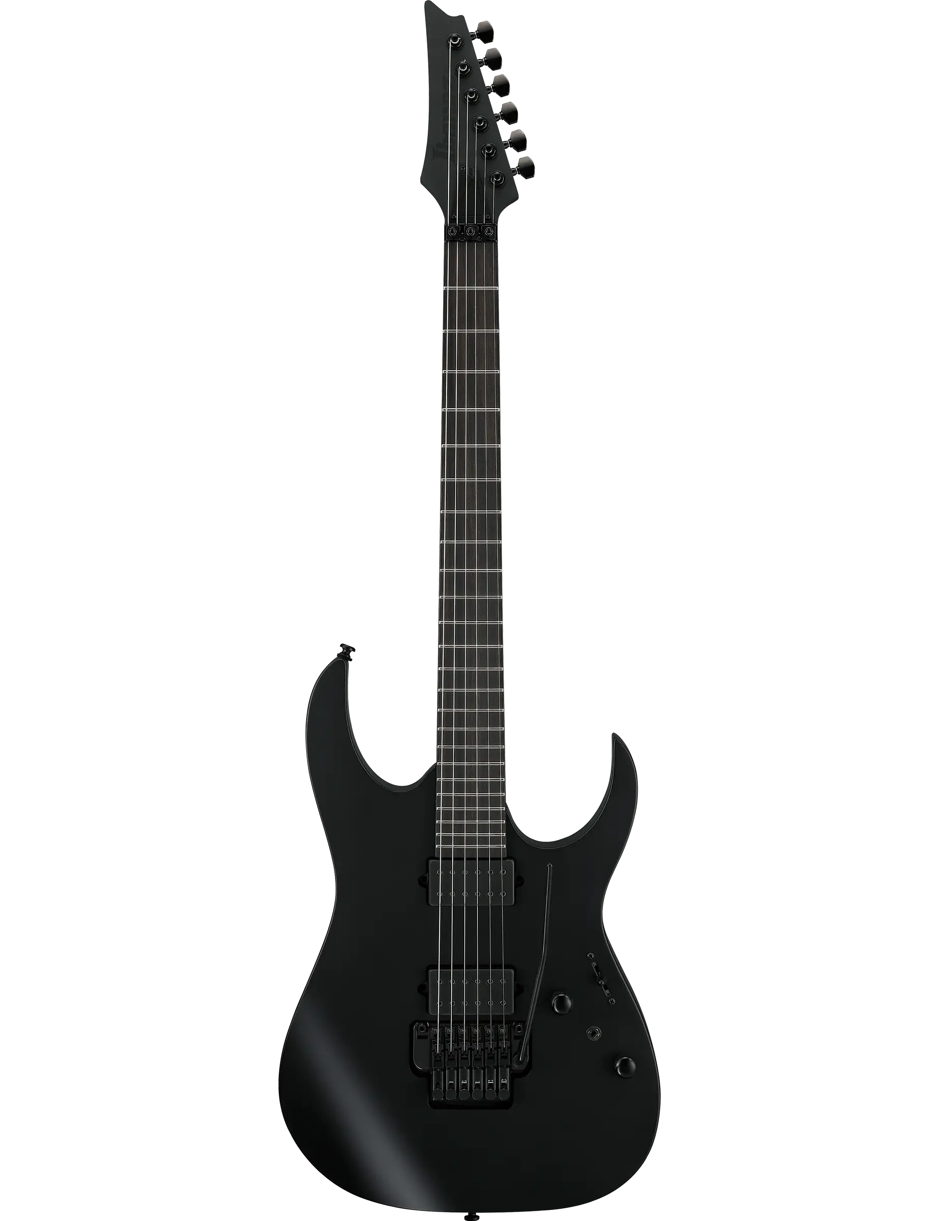 Ibanez RGRB620 Iron Label electric guitar in Black Flat finish.