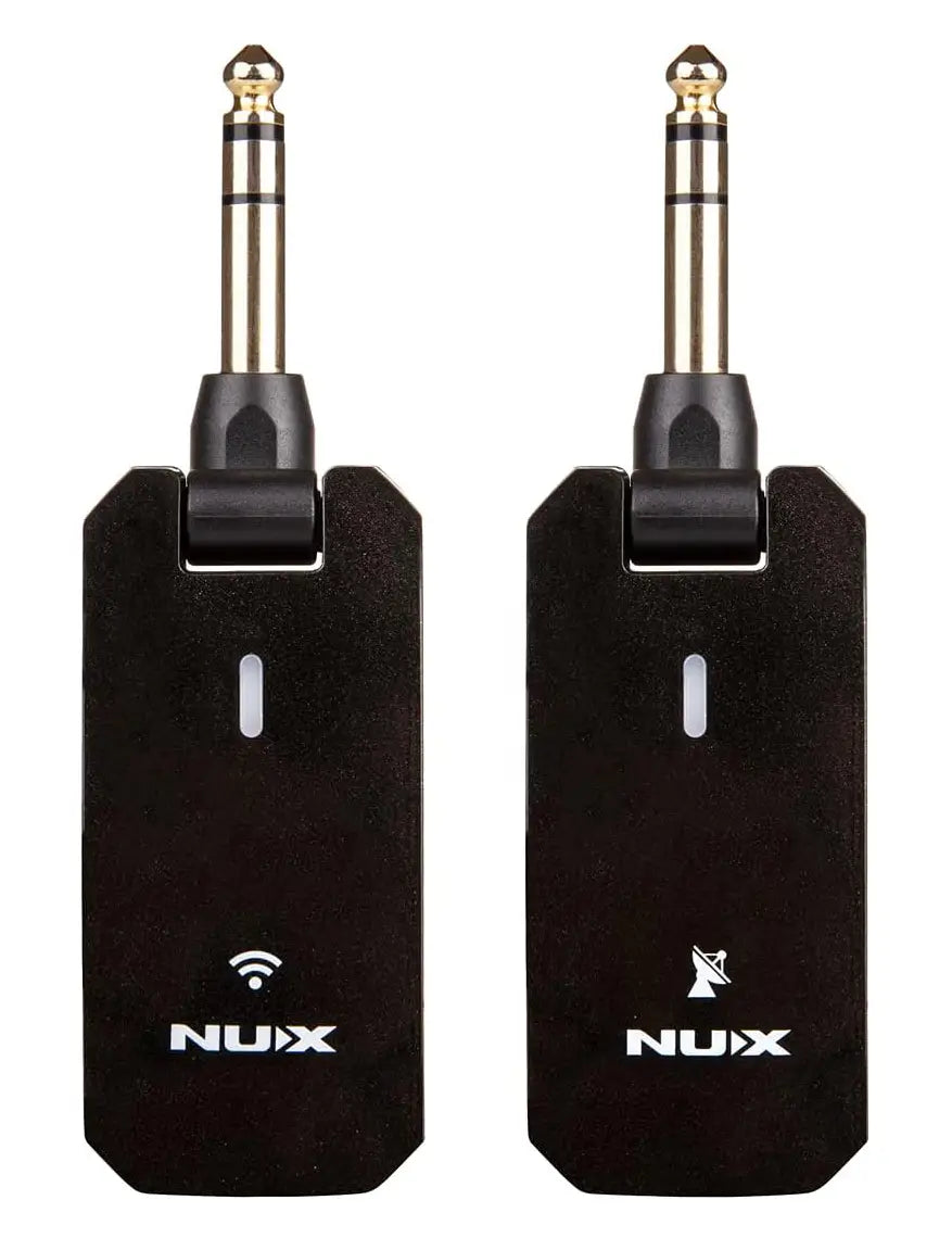 NUX C-5RC 5.8GHz wireless guitar system with portable charging case.