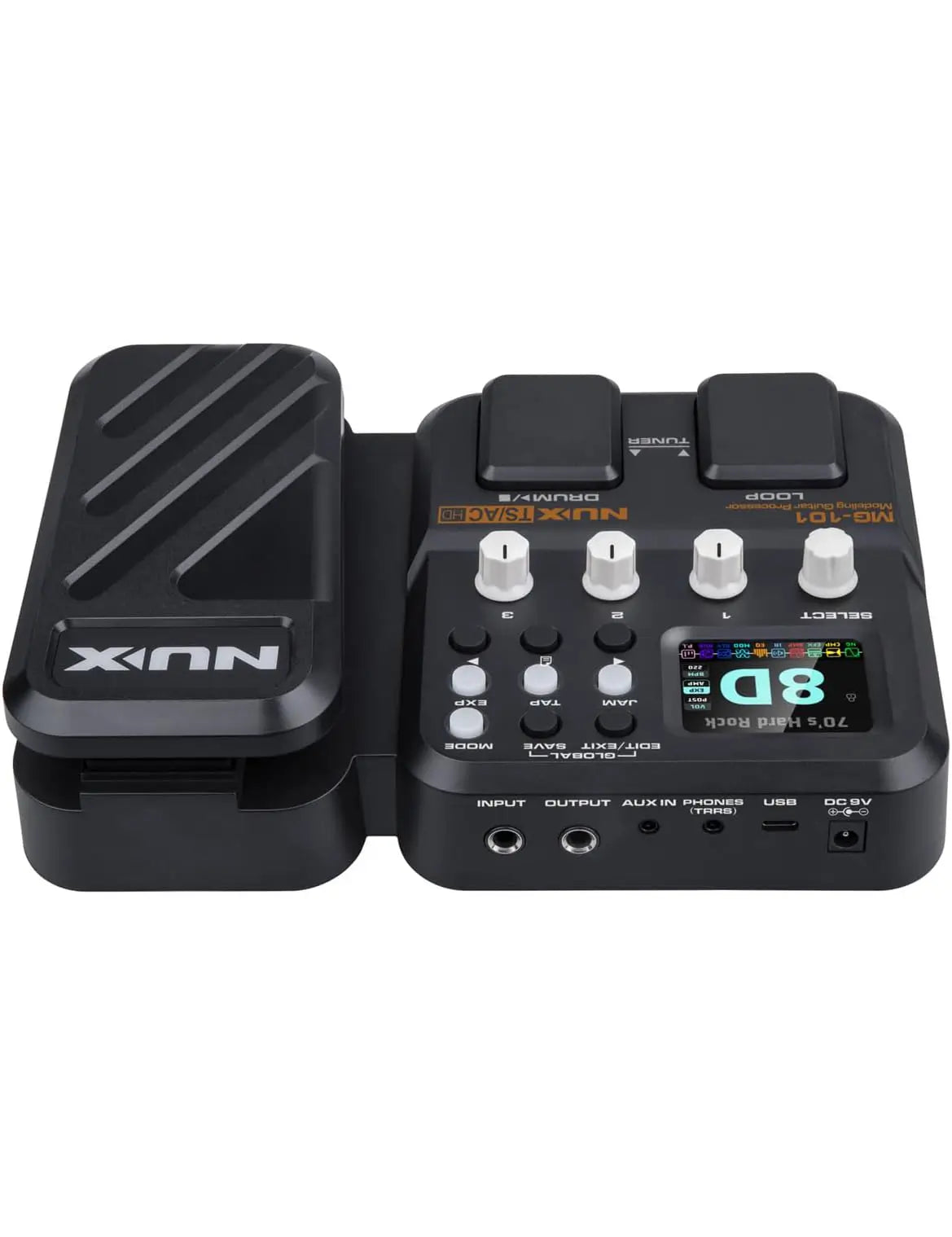 NUX MG-101 multi-effects processor for electric guitar.