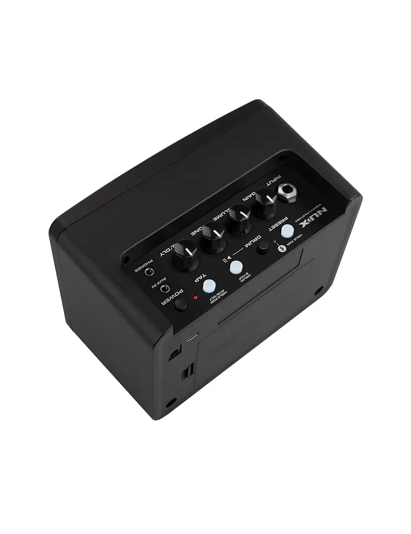 NUX Mighty Lite BT MKII portable desktop modeling amplifier with Bluetooth connectivity.