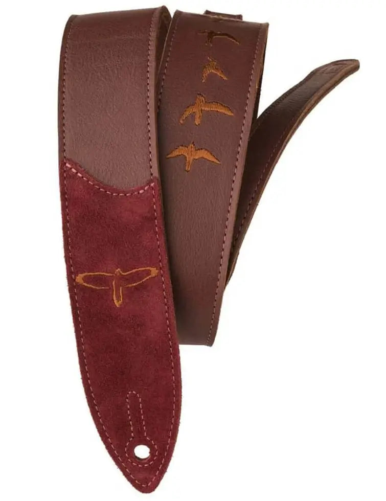PRS Premium Leather Strap Burgundy