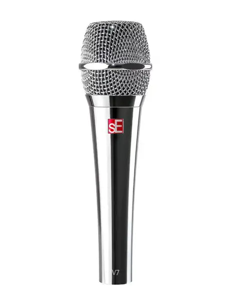 SE Electronics V7 dynamic microphone in Chrome finish.
